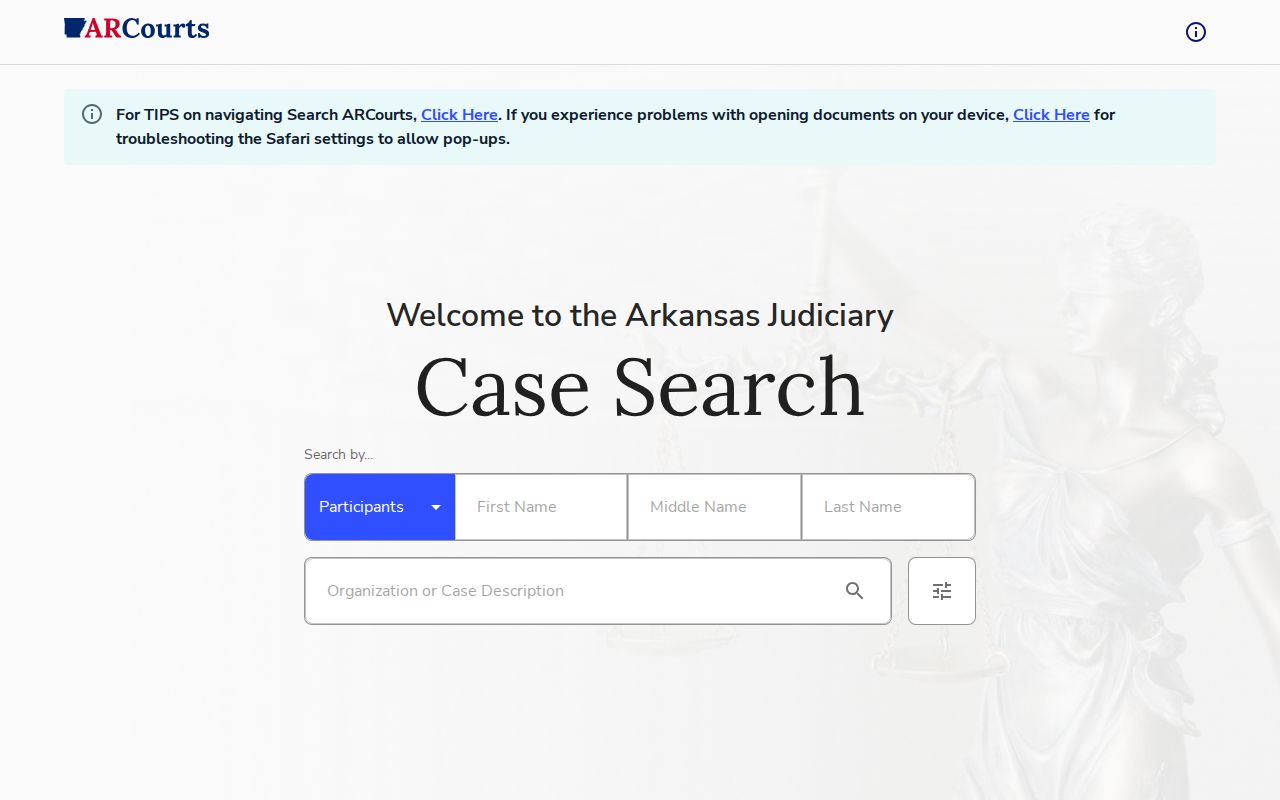 Garland County criminal court cases Search ARCourts page