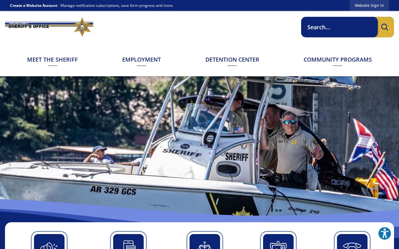 Garland County criminal history sheriff page